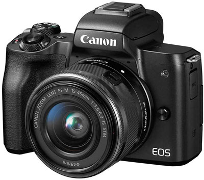 1. Canon EOS M50 Lowlight Mirrorless Camera