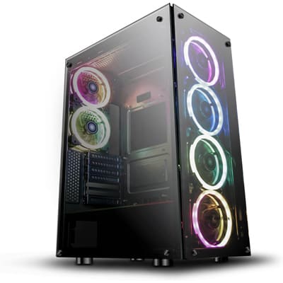 6. darkFlash Tempered Glass PC Case with 4 Sides