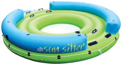 10. White Knuckle Island Inflatable Water Lounger Social