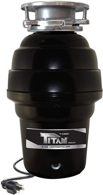 4. Titan garbage disposal with detachable splash guard