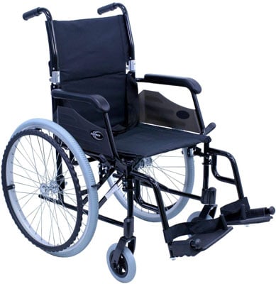 6. Karman 24-Pound Black Wheelchair