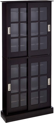 2. Atlantic Glass Cabinet with Sliding Doors