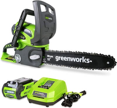 2. Greenworks 12-inch Steel Chainsaw