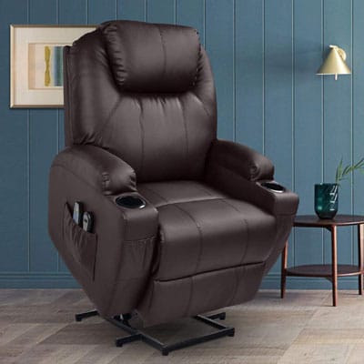 2. MAGIC UNION Massage Recliner with Wooden Frame