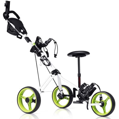 Tangkula Golf Push Cart with Umbrella Holder