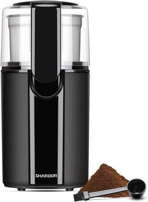  3. Shardor Electric Coffee Grinder and Bowl