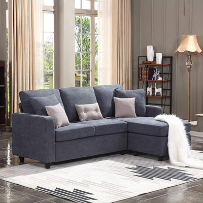 2. HONBEY Convertible L-shaped Sectional Sofa