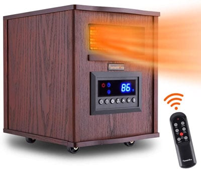 7. FLAMEMORE Infrared Heater with Remote