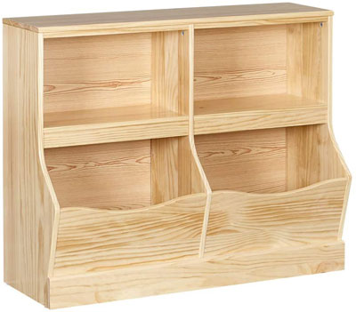 10. MUSEHOMEINC Wood Storage Organizer