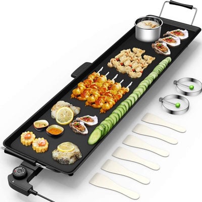 6. Costzon 35” Electric Teppanyaki Table Top Grill Griddle