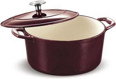 9. Tramontina Enameled Cast Iron Dutch Oven, Majolica Red