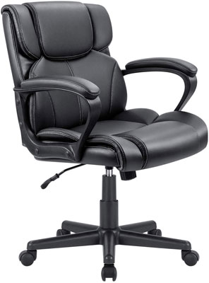 8. Furmax Mid Back Executive Office Chair (Black)