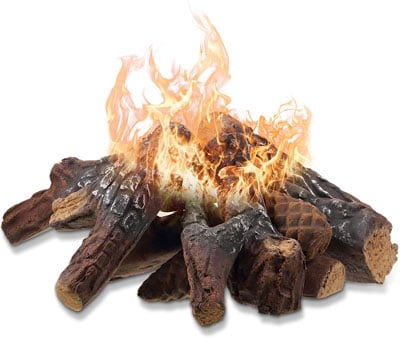 8. Mudder Ceramic Fiber Wood Gas Fireplace Logs
