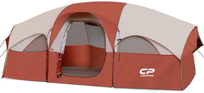 9. CAMPROS 8-Person Camping Tent -Red