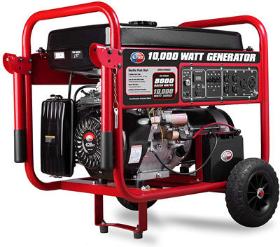 5. All Power America APGG10000C Portable Generator, Black/Red