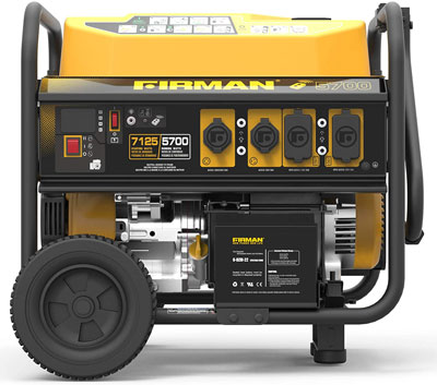 7. Firman P05702 Remote Start Gas Portable Generator, Black