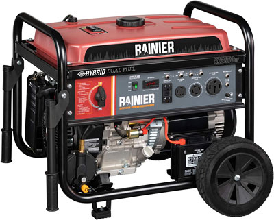 8. Rainier R12000DF Dual Fuel Portable Generator