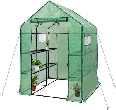 7. Gosunny Deluxe Walk in Outdoor Plant Greenhouse