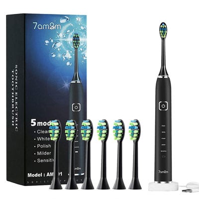 8. 7AM2M Sonic Electric Toothbrush with 6 Brush Heads