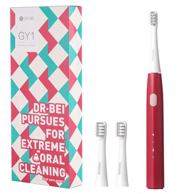 6. DR. BEI ADA Accepted Sonic Electric Toothbrush, Burgundy Red