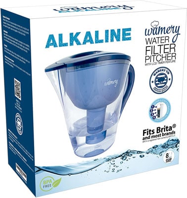 7. Wamery 8 Cup Alkaline Water Filter Pitcher