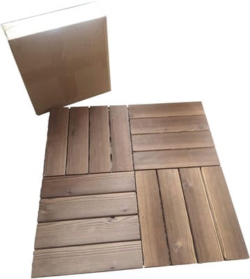 4. Arlai Pack of 4 Wood Composite Decking